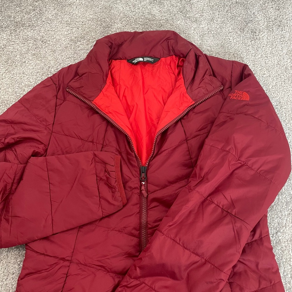 The North Face Womens Burgundy Insulated Quilted Puffer Jacket NF0A2TIZ Size S